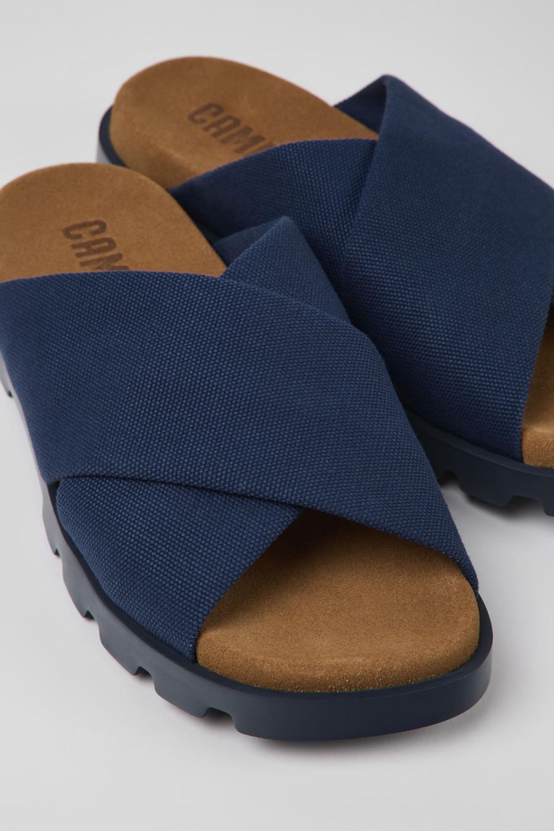 Sandalias Camper Brutus Recycled Algodon Hombre Azules | JCRIP-4327
