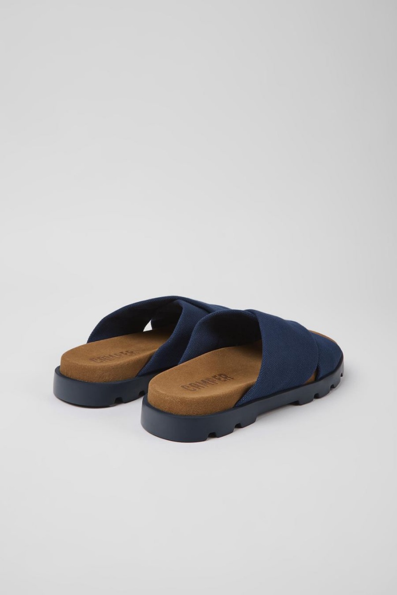 Sandalias Camper Brutus Recycled Algodon Hombre Azules | JCRIP-4327