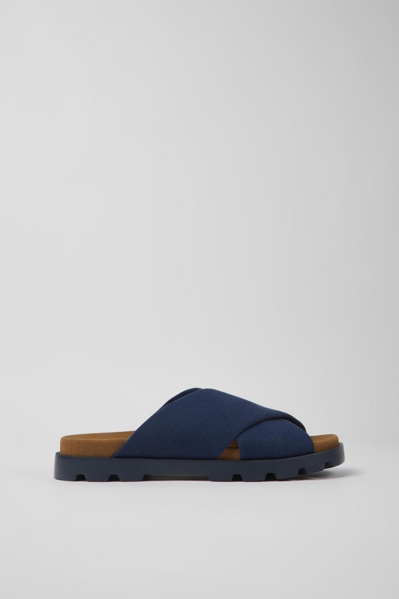 Sandalias Camper Brutus Recycled Algodon Hombre Azules | JCRIP-4327