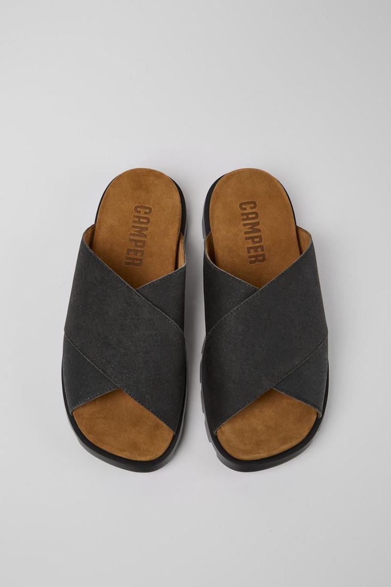Sandalias Camper Brutus Sandal Hombre Negras | HCNWR-4926