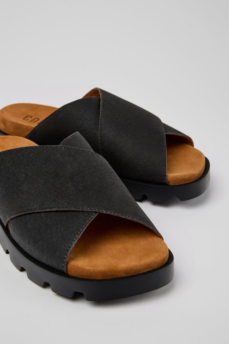 Sandalias Camper Brutus Sandal Hombre Negras | HCNWR-4926