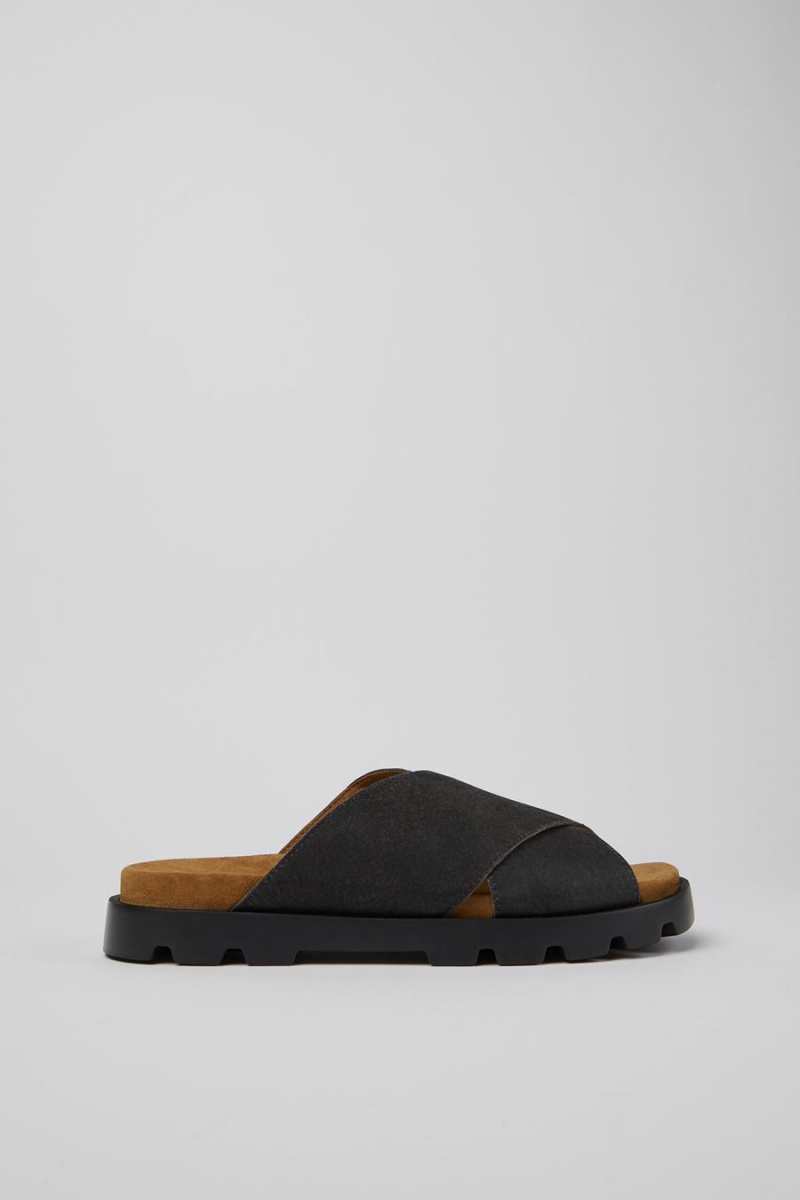 Sandalias Camper Brutus Sandal Hombre Negras | HCNWR-4926