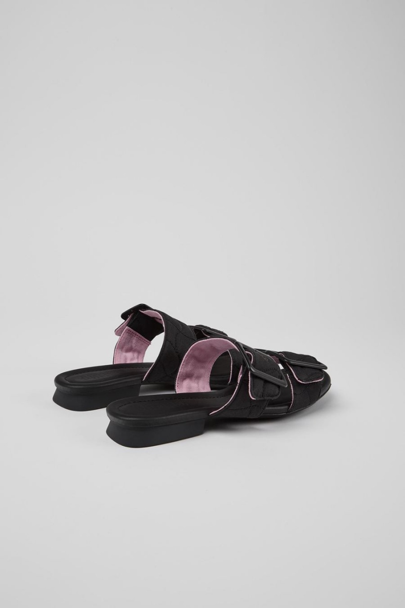 Sandalias Camper Casi Myra Recycled Pet Mujer Negras | MQFNV-7863