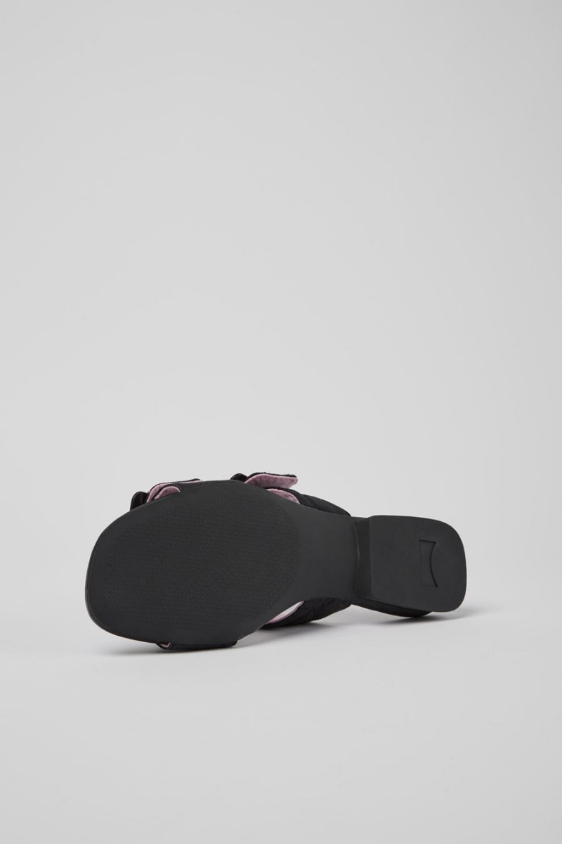 Sandalias Camper Casi Myra Recycled Pet Mujer Negras | MQFNV-7863