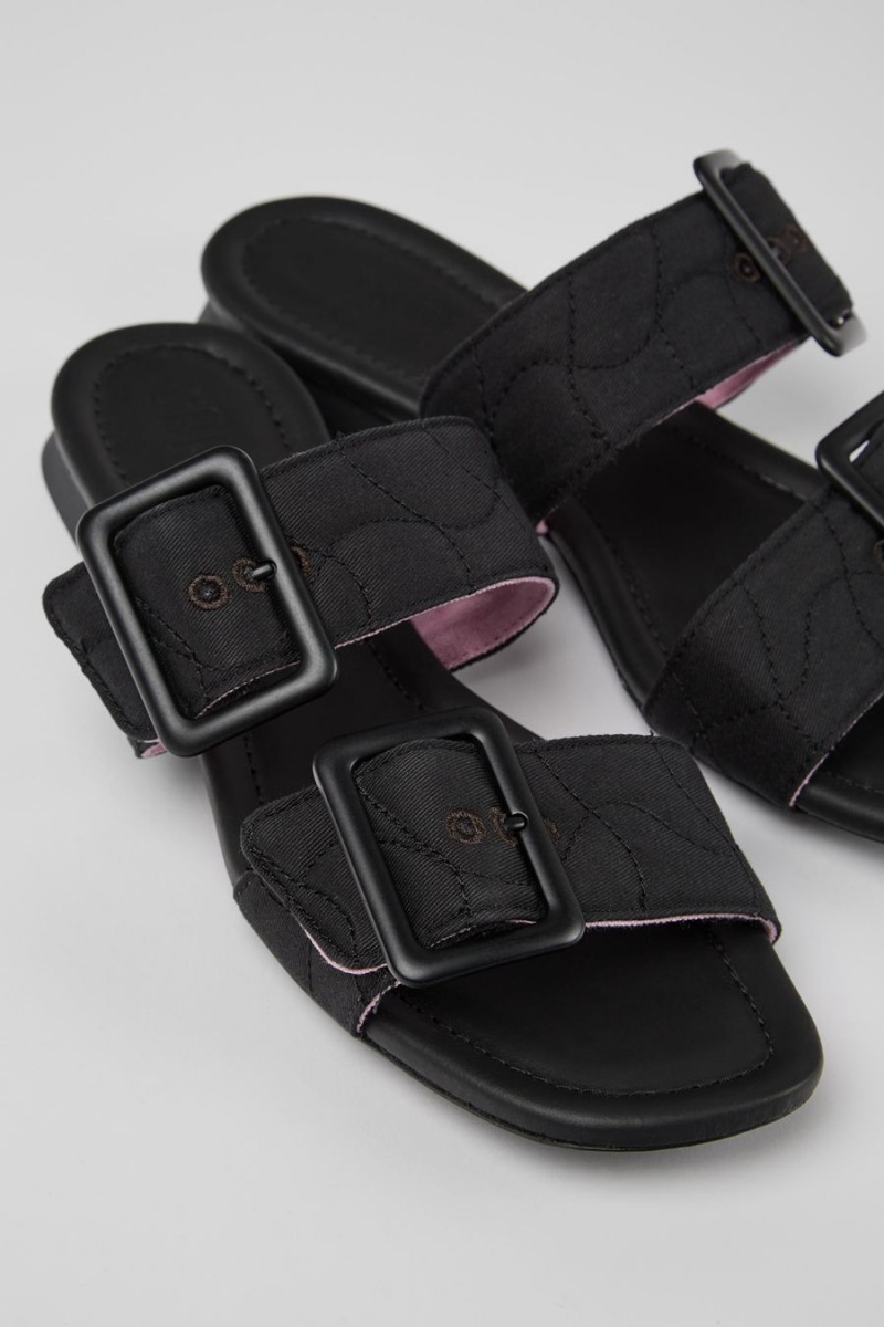 Sandalias Camper Casi Myra Recycled Pet Mujer Negras | MQFNV-7863