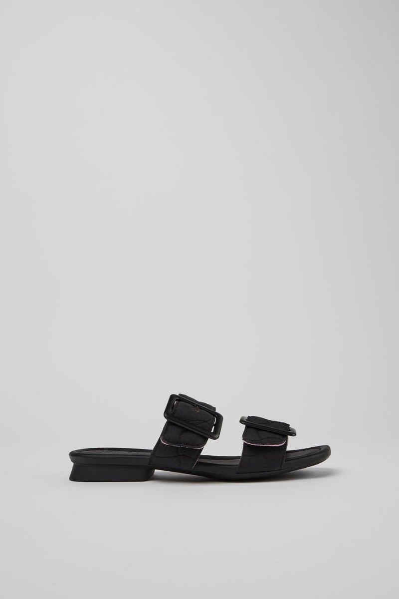 Sandalias Camper Casi Myra Recycled Pet Mujer Negras | MQFNV-7863