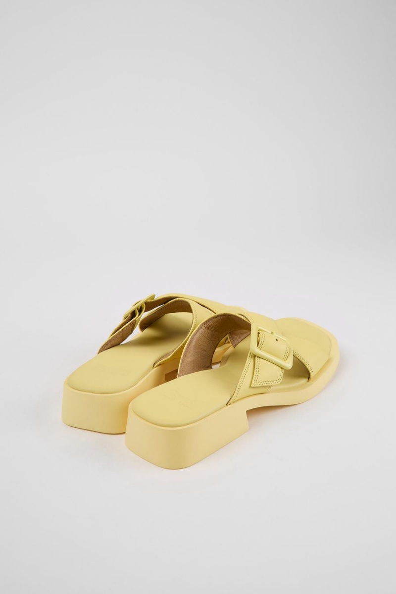 Sandalias Camper Dana Cuero Mujer Amarillo | OXJTG-0423