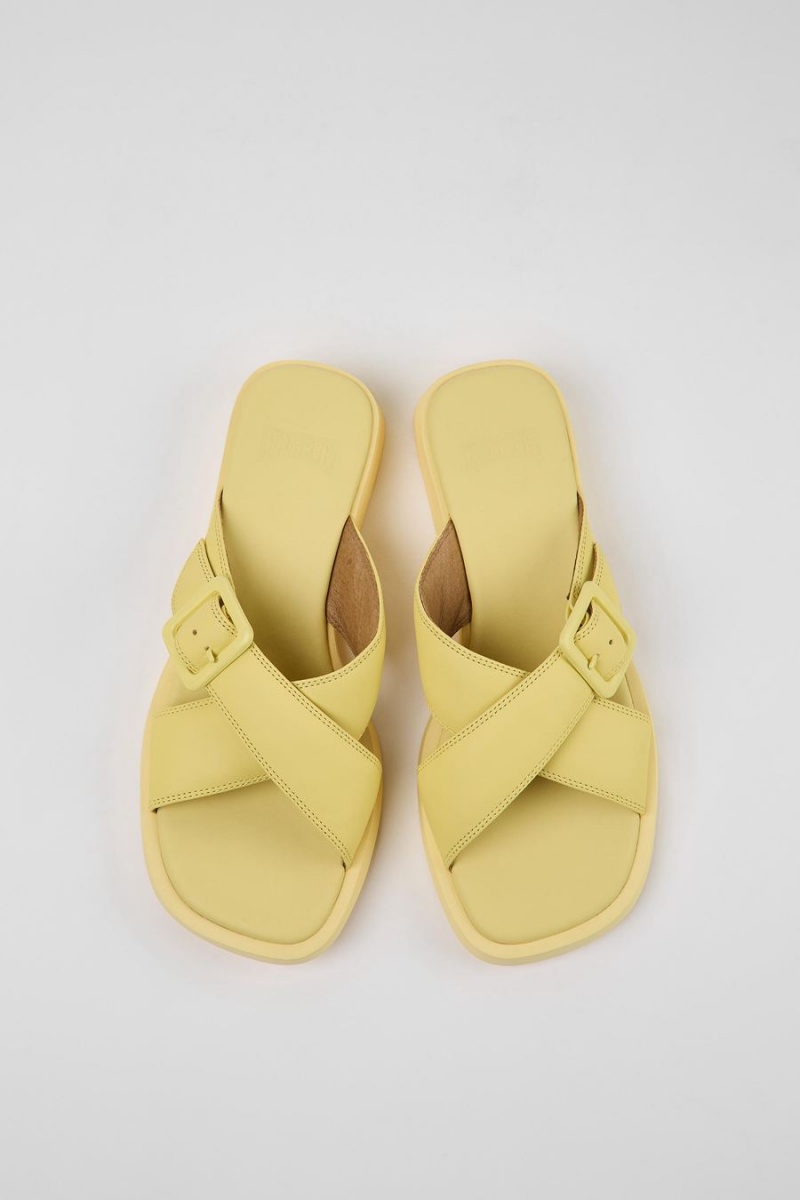 Sandalias Camper Dana Cuero Mujer Amarillo | OXJTG-0423