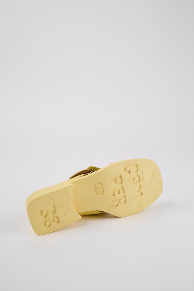 Sandalias Camper Dana Cuero Mujer Amarillo | OXJTG-0423