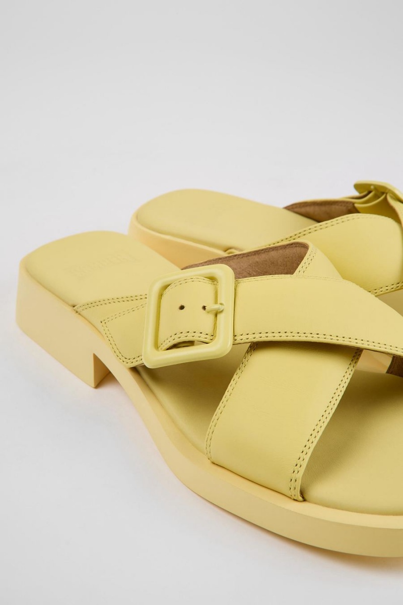 Sandalias Camper Dana Cuero Mujer Amarillo | OXJTG-0423