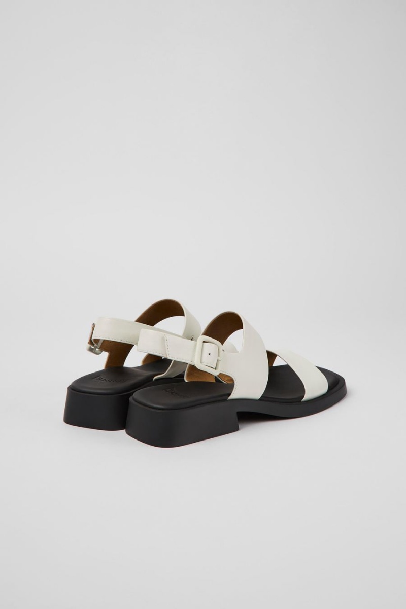 Sandalias Camper Dana Cuero Mujer Blancas | JOQSU-7380