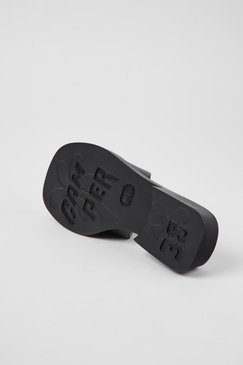 Sandalias Camper Dana Cuero Mujer Negras | KPRGF-2576