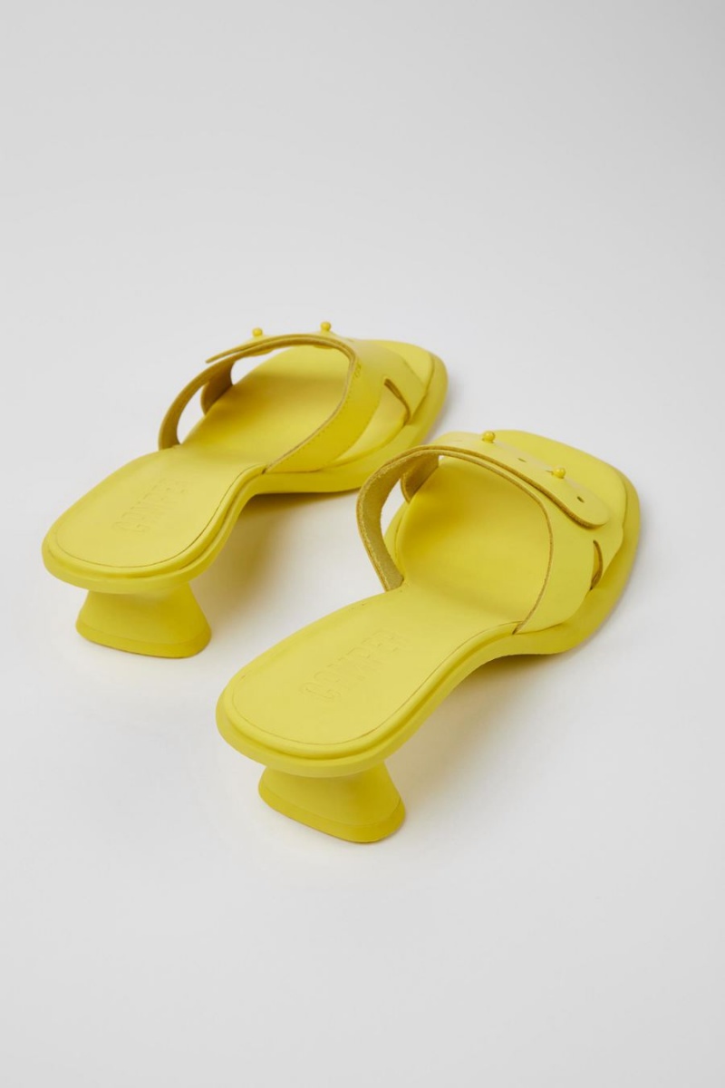 Sandalias Camper Dina Cuero Mujer Amarillo | EPNRA-5039