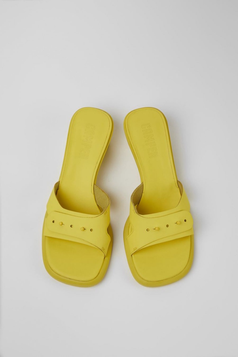 Sandalias Camper Dina Cuero Mujer Amarillo | EPNRA-5039