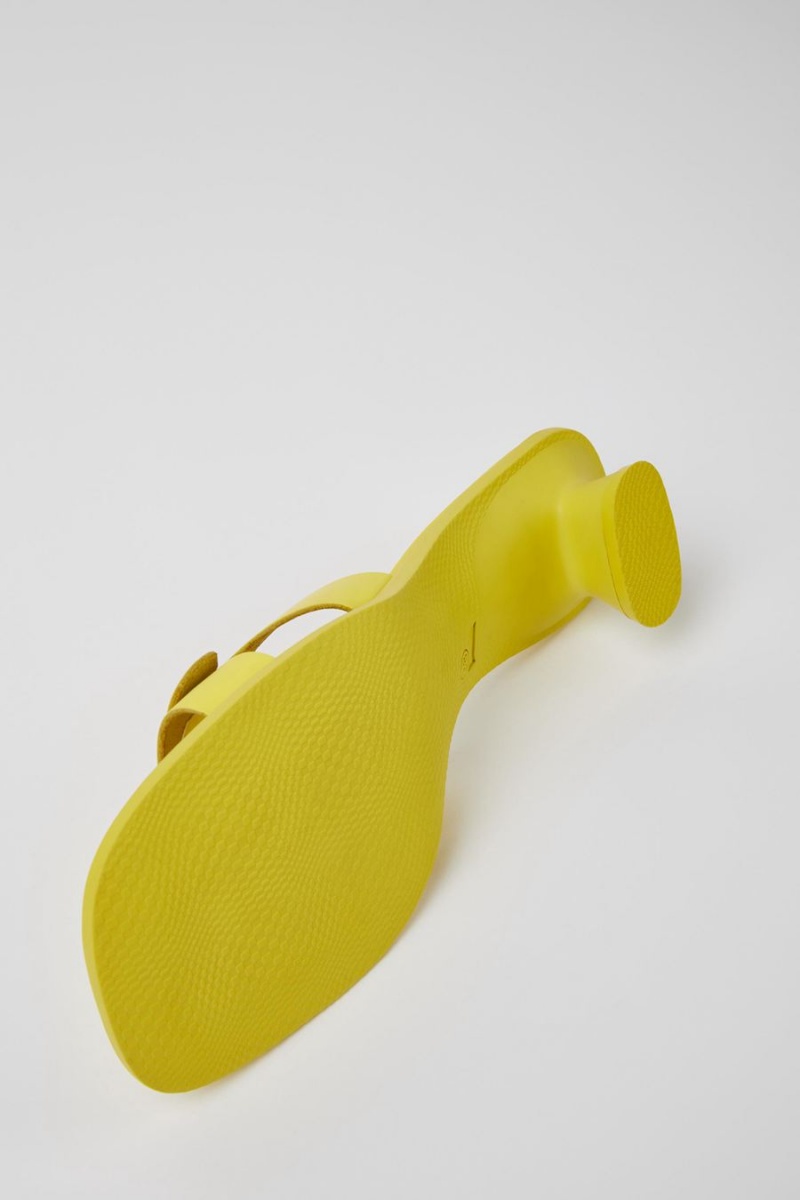 Sandalias Camper Dina Cuero Mujer Amarillo | EPNRA-5039