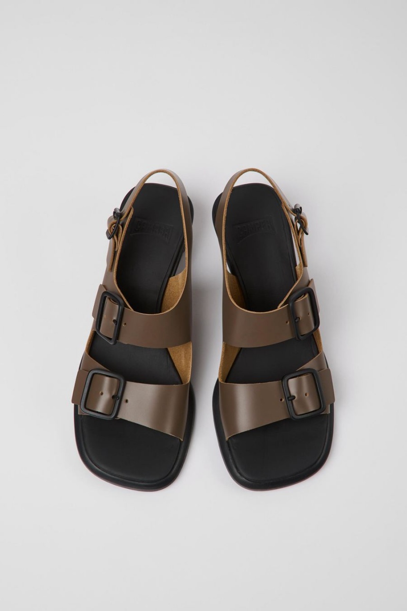 Sandalias Camper Dina Cuero Mujer Marrones | GMEBZ-0162