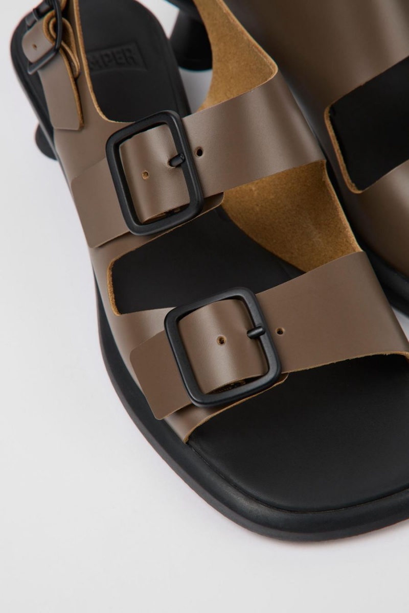 Sandalias Camper Dina Cuero Mujer Marrones | GMEBZ-0162