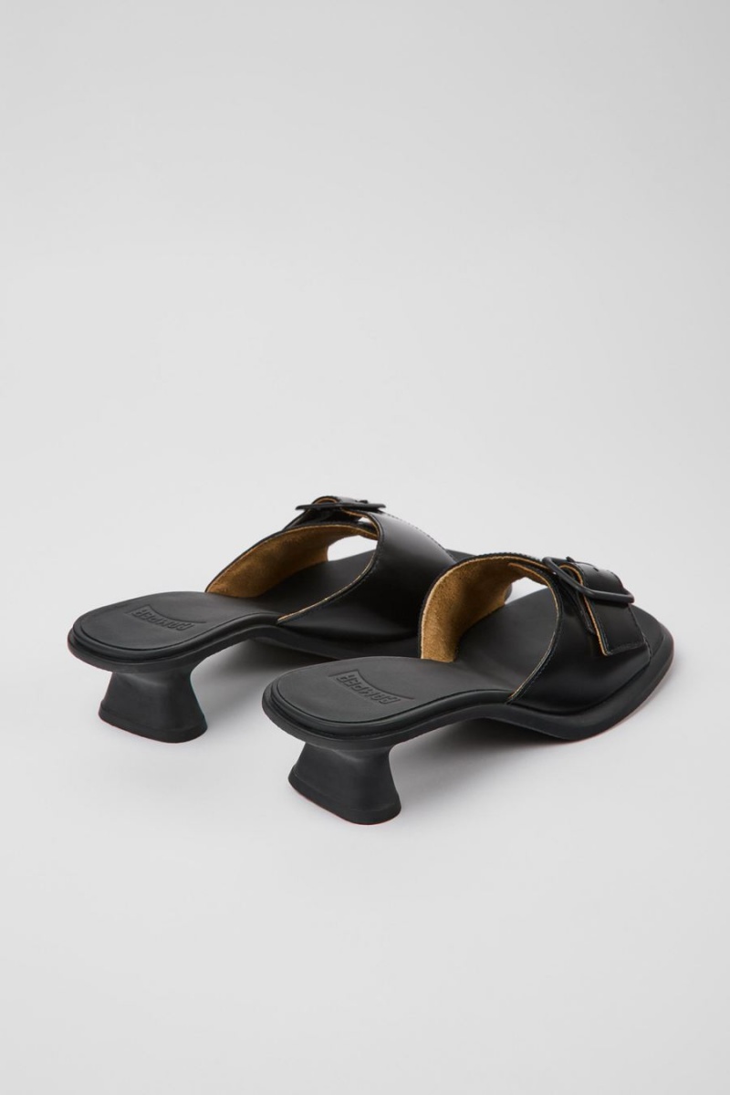 Sandalias Camper Dina Cuero Mujer Negras | QIBAC-4680