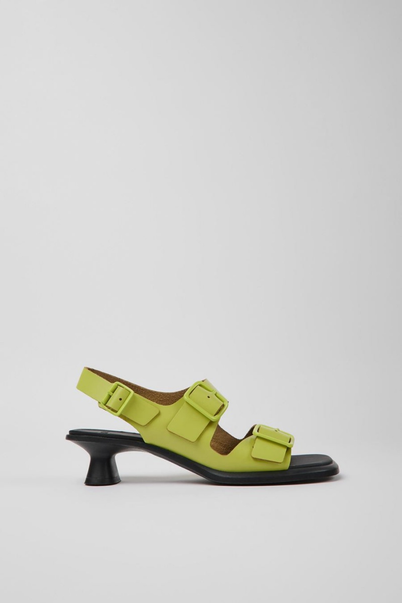 Sandalias Camper Dina Cuero Mujer Verde | LUWZS-6794