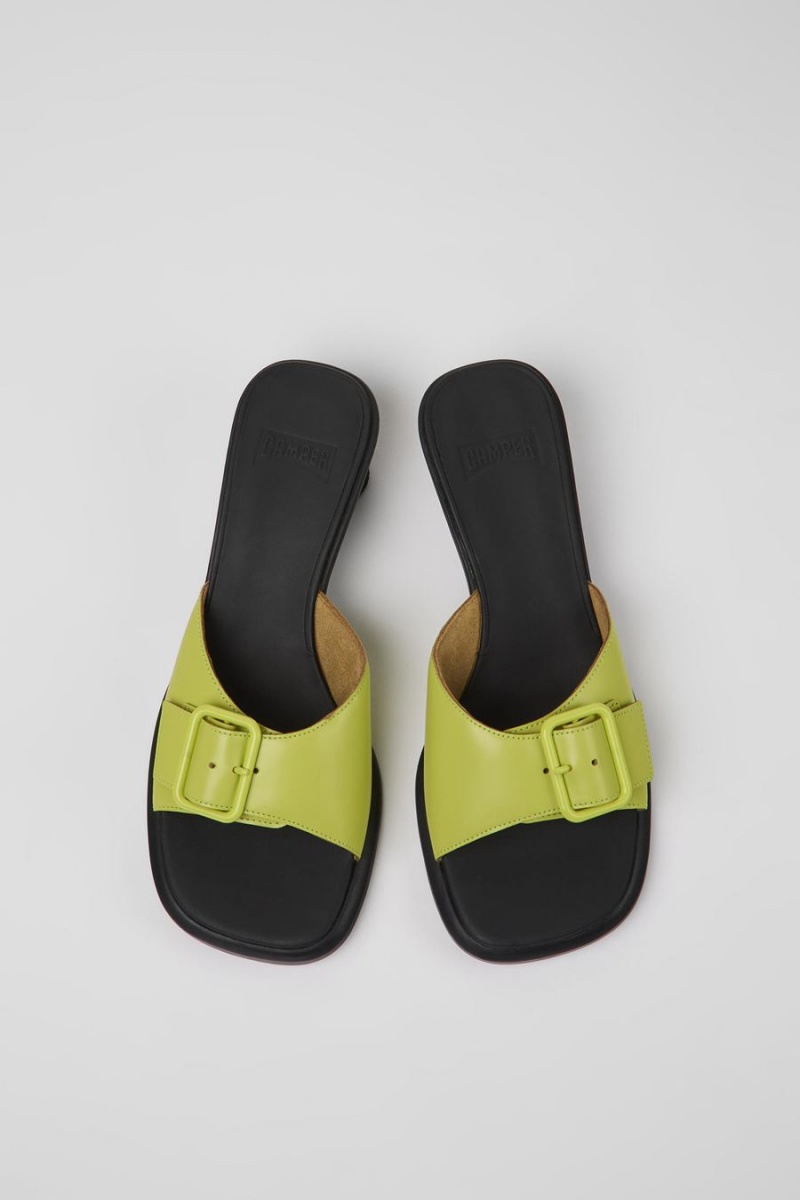 Sandalias Camper Dina Cuero Mujer Verde | ETCFB-3482