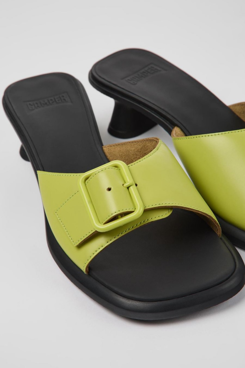 Sandalias Camper Dina Cuero Mujer Verde | ETCFB-3482