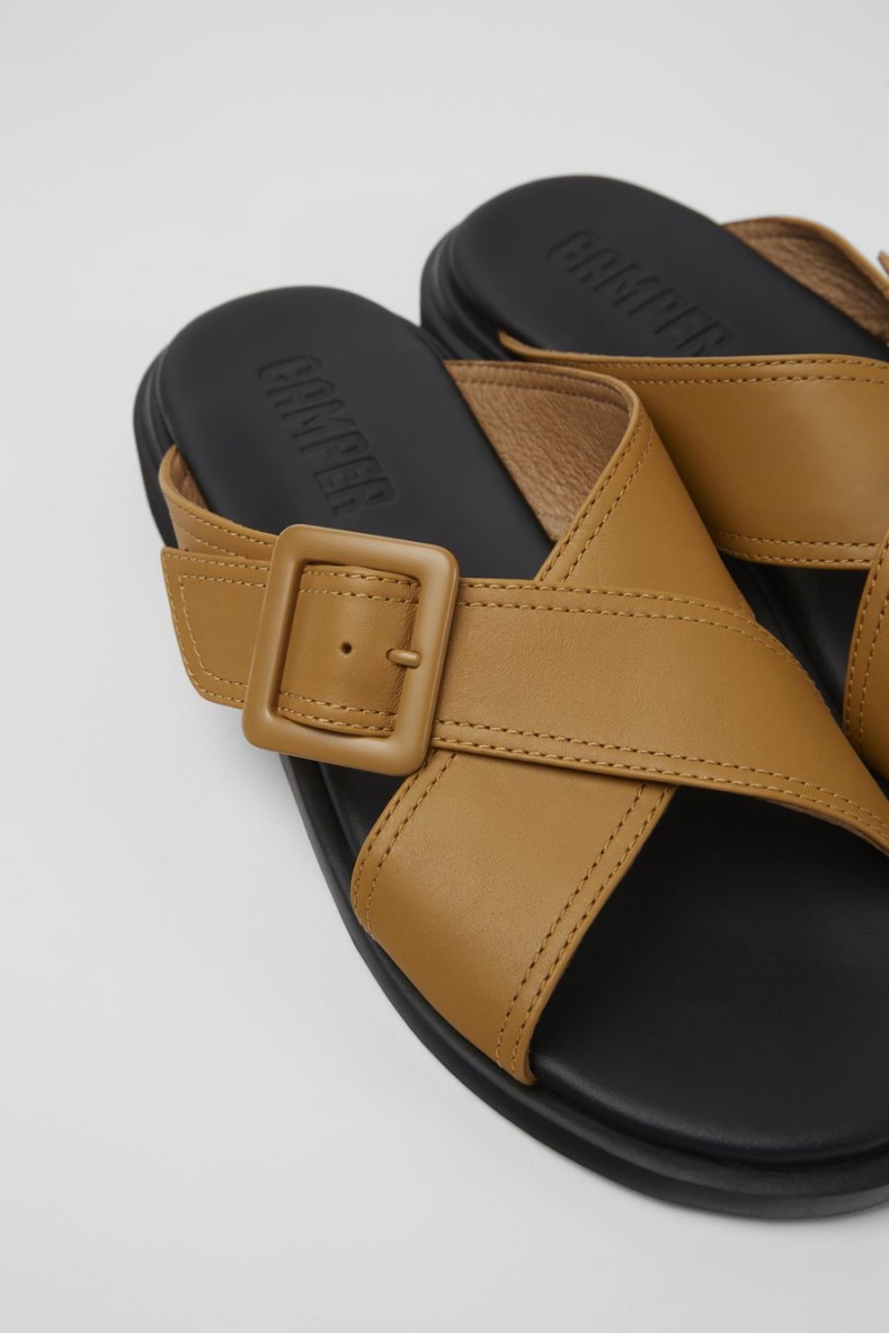 Sandalias Camper Edy Cuero Mujer Marrones | FEZQY-7964
