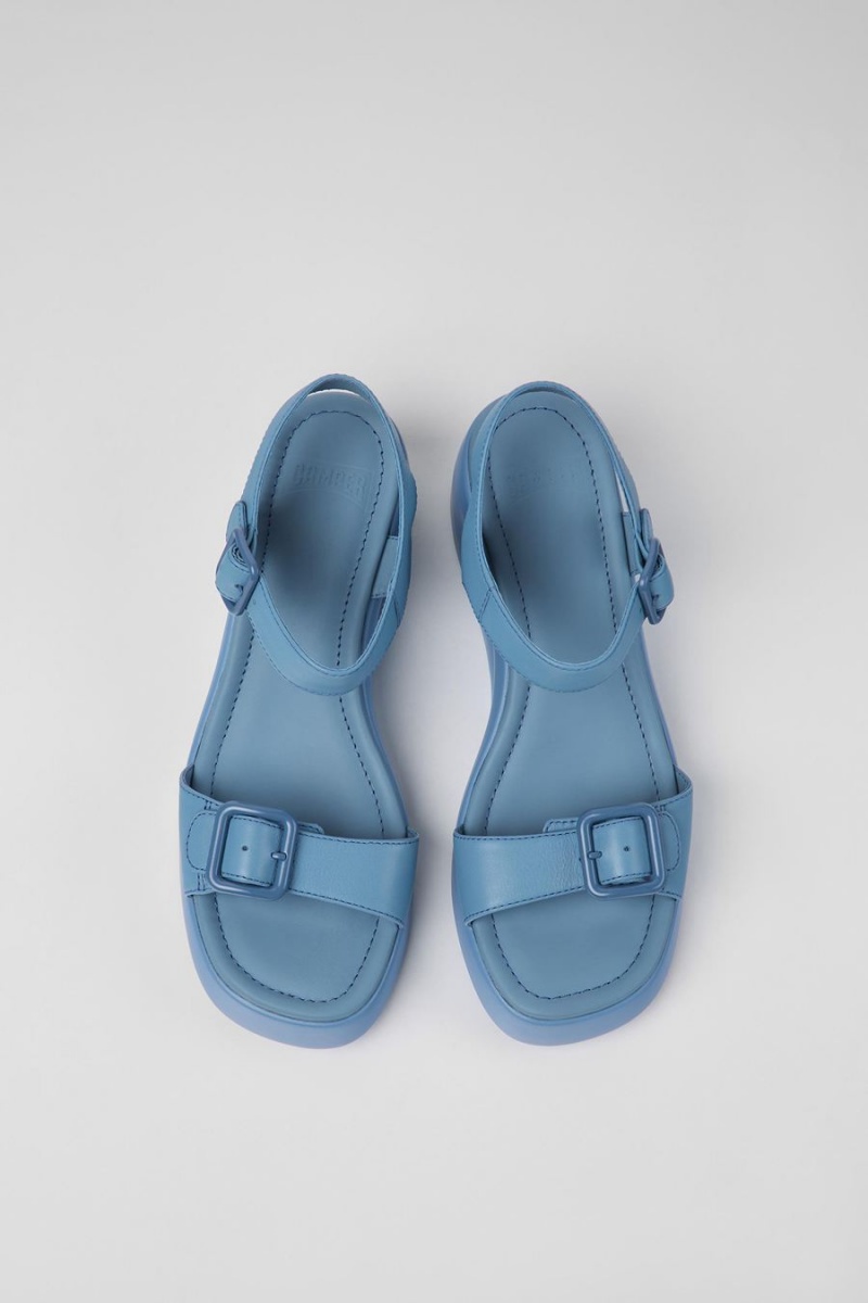 Sandalias Camper Kaah Cuero Mujer Azules | CRQXS-8305