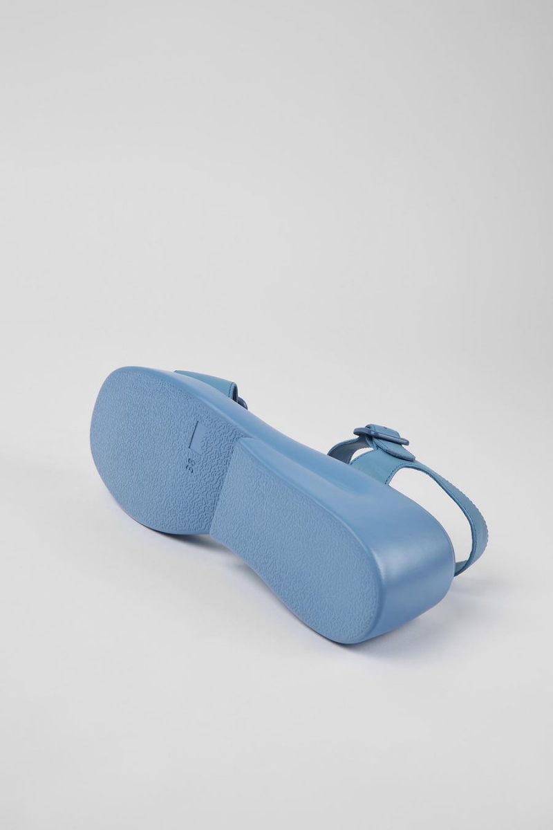 Sandalias Camper Kaah Cuero Mujer Azules | CRQXS-8305