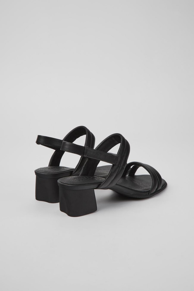 Sandalias Camper Katie Cuero Mujer Negras | TGFDY-1497