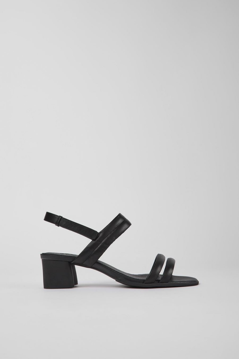 Sandalias Camper Katie Cuero Mujer Negras | TGFDY-1497