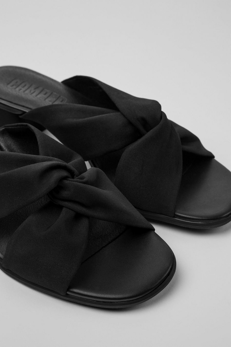 Sandalias Camper Katie Recycled Pet Mujer Negras | KSIQG-3570
