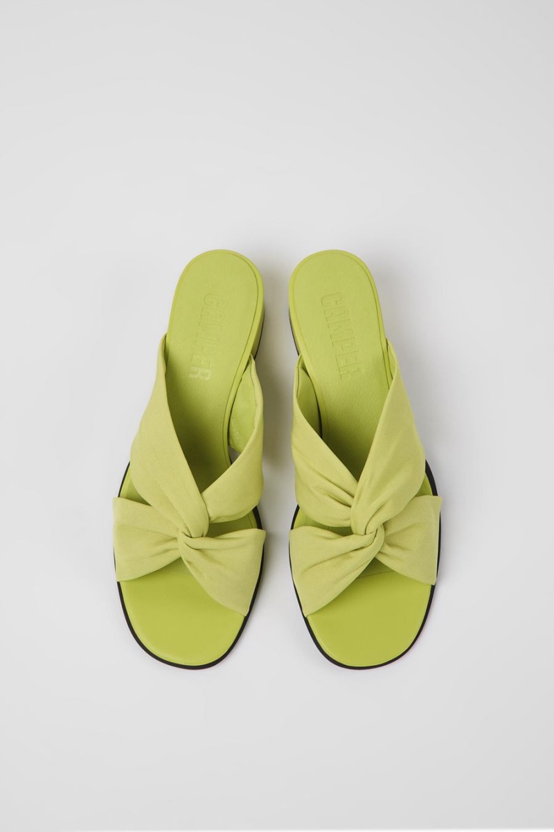 Sandalias Camper Katie Textil Mujer Verde | CYXWD-3210