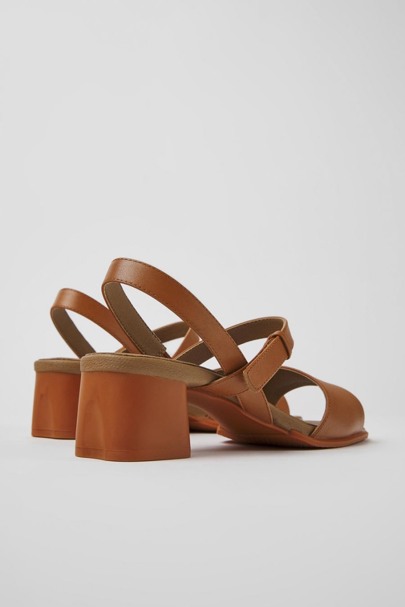Sandalias Camper Katie Tiras Mujer Marrones | YBMNO-1576