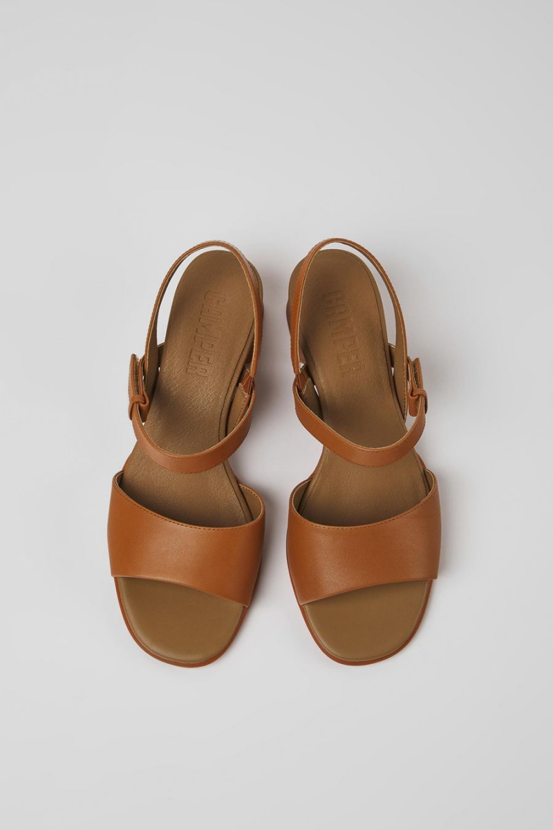 Sandalias Camper Katie Tiras Mujer Marrones | YBMNO-1576