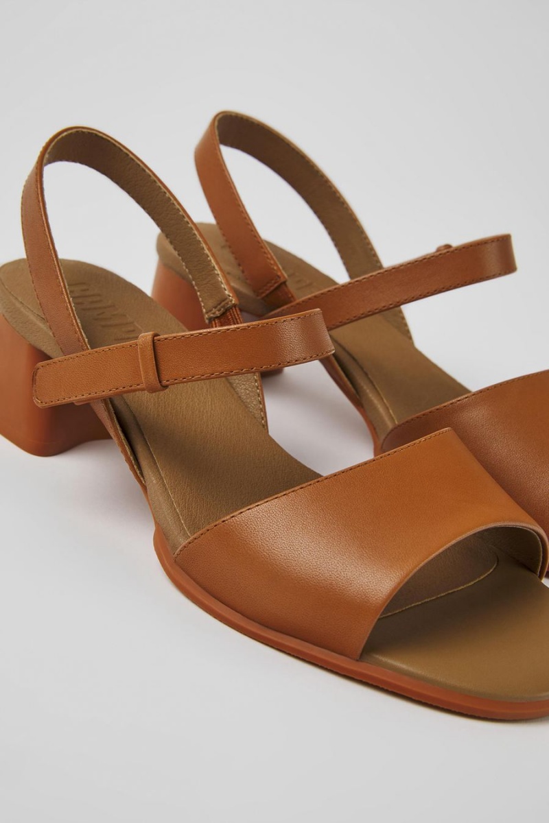 Sandalias Camper Katie Tiras Mujer Marrones | YBMNO-1576