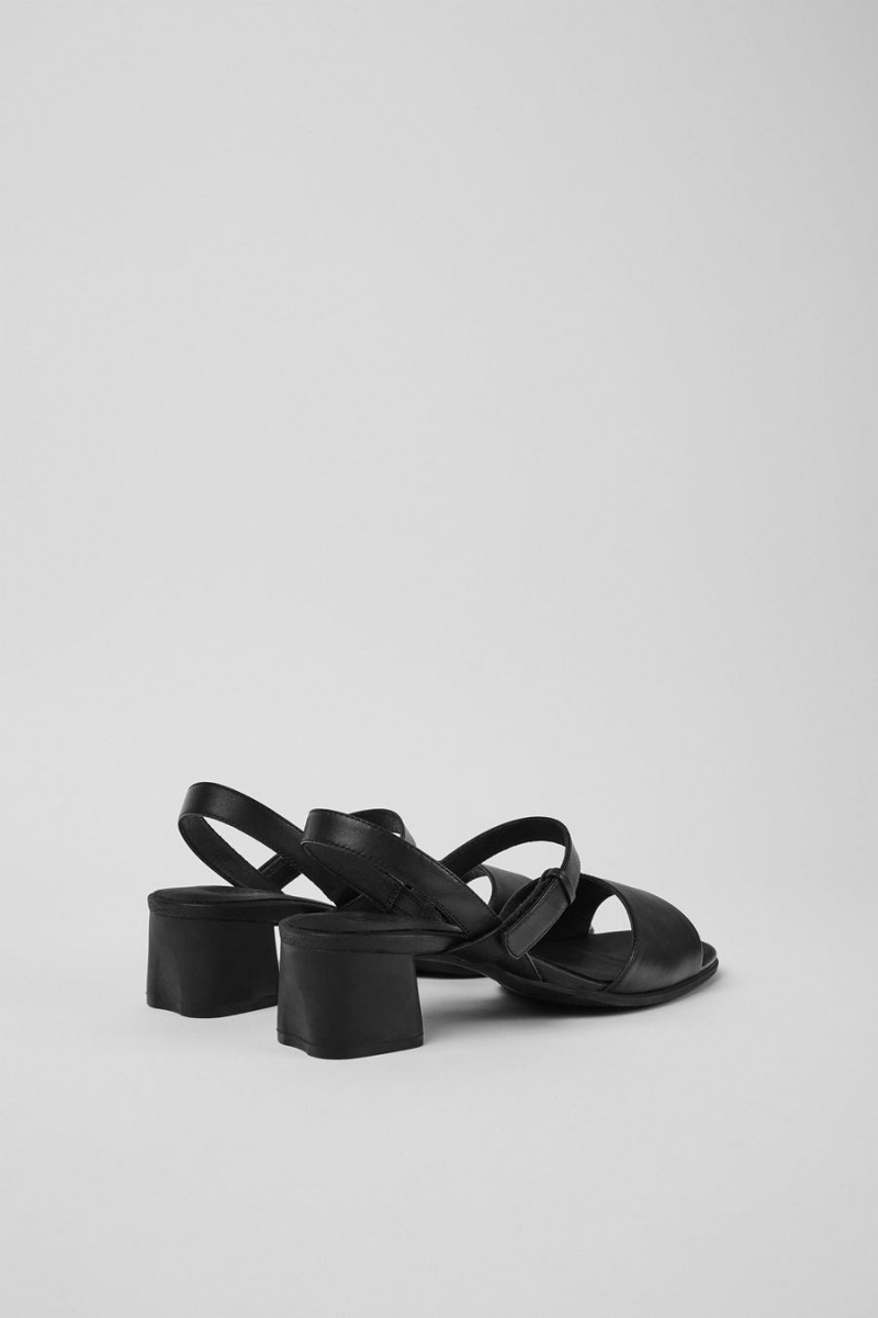 Sandalias Camper Katie Tiras Mujer Negras | AMTXW-1853