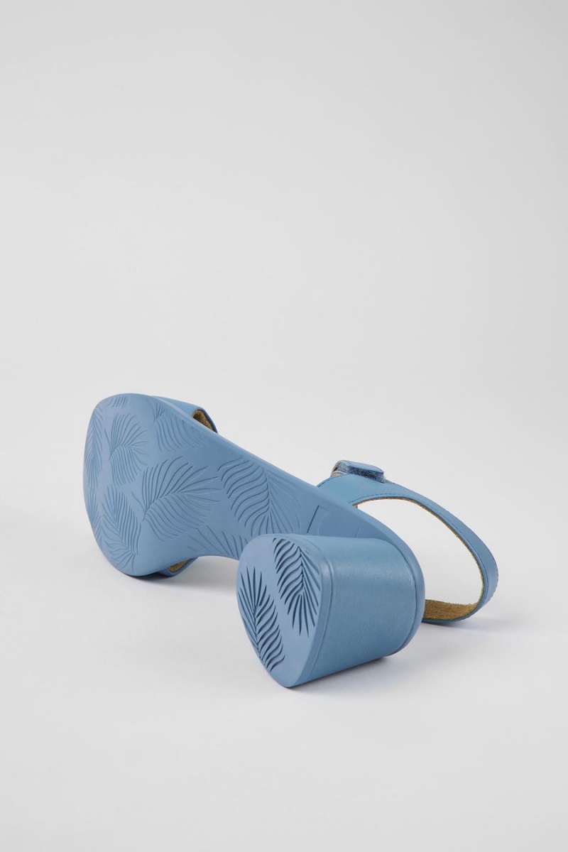 Sandalias Camper Kiara Cuero Mujer Azules | GHUCY-9185