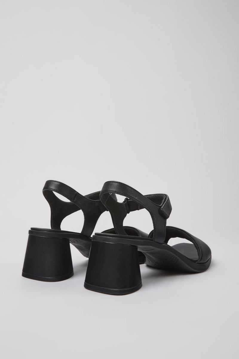 Sandalias Camper Kiara Cuero Mujer Negras | MUXSP-2968