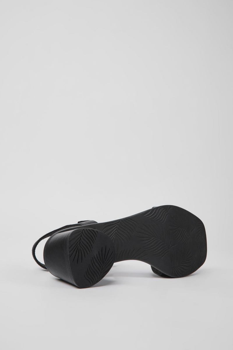 Sandalias Camper Kiara Cuero Mujer Negras | MUXSP-2968