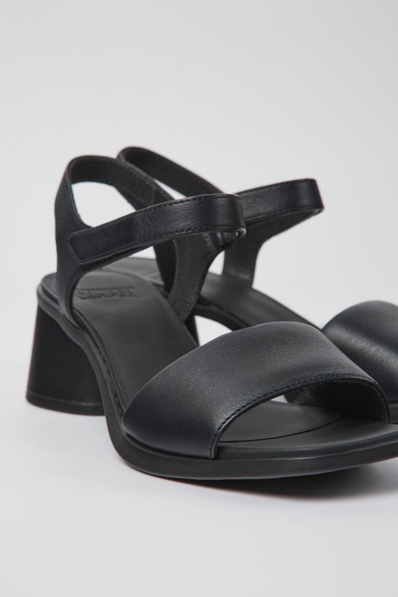Sandalias Camper Kiara Cuero Mujer Negras | MUXSP-2968