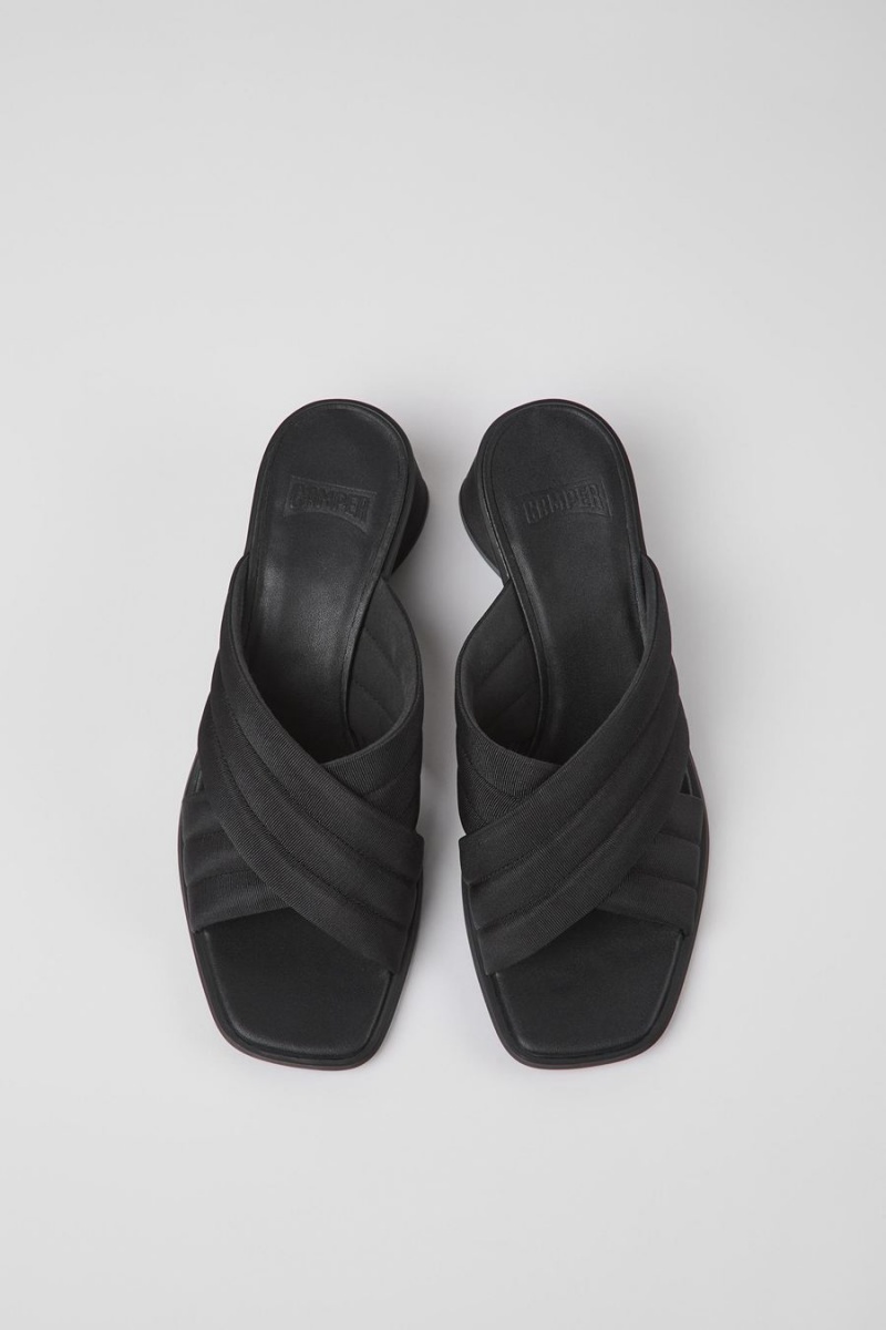 Sandalias Camper Kiara Textil Mujer Negras | HGDTR-8479