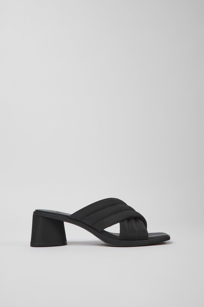 Sandalias Camper Kiara Textil Mujer Negras | HGDTR-8479