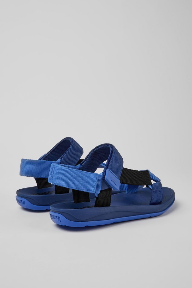 Sandalias Camper Match Recycled Pet Hombre Azules | TBYIN-2487