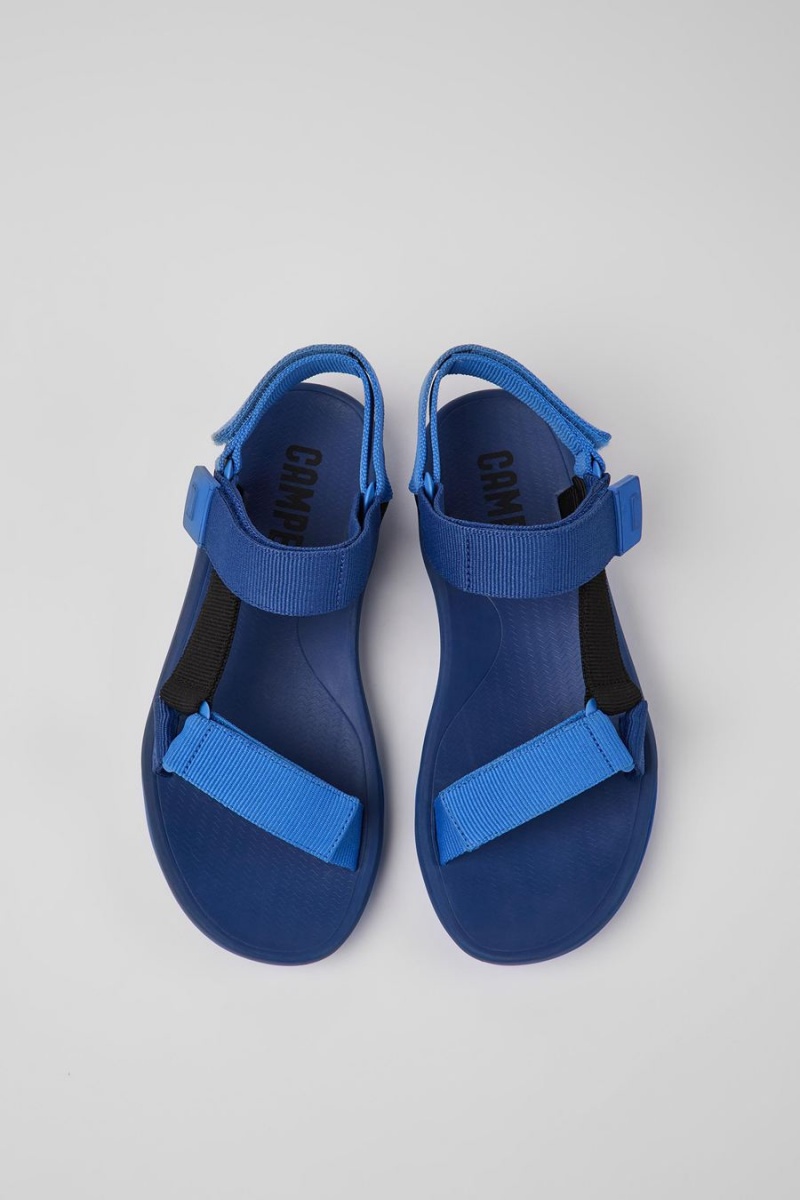 Sandalias Camper Match Recycled Pet Hombre Azules | TBYIN-2487