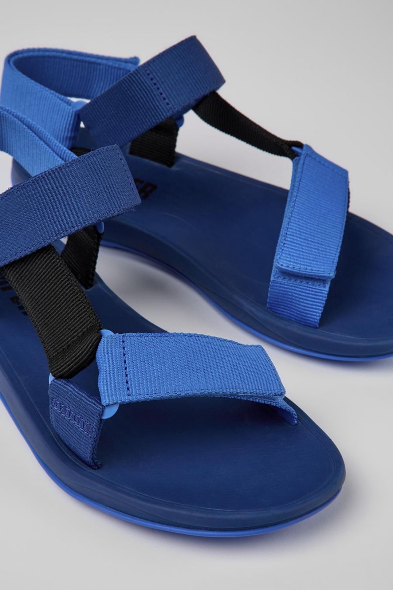 Sandalias Camper Match Recycled Pet Hombre Azules | TBYIN-2487