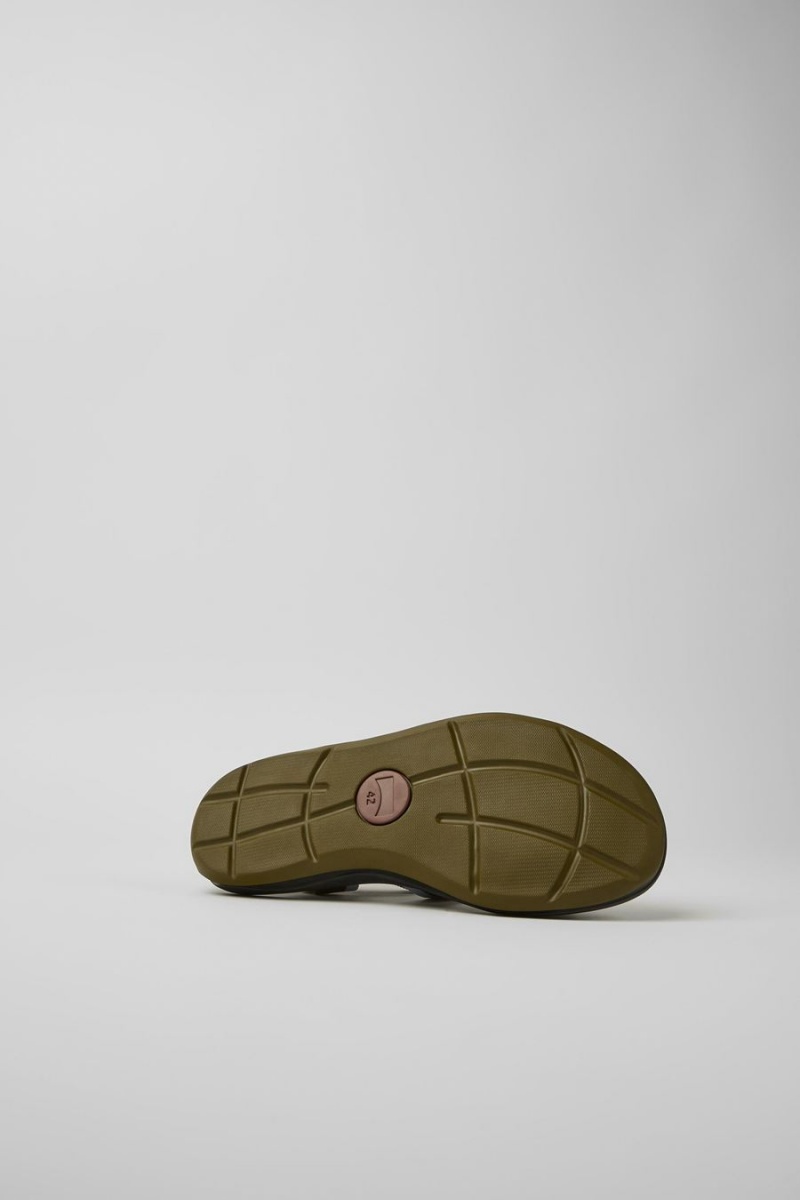Sandalias Camper Match Recycled Pet Hombre Verde | ODUZK-2053