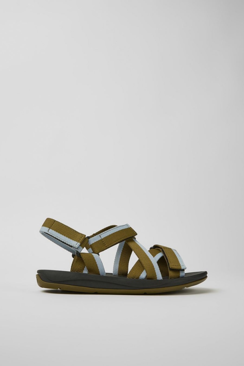 Sandalias Camper Match Recycled Pet Hombre Verde | ODUZK-2053