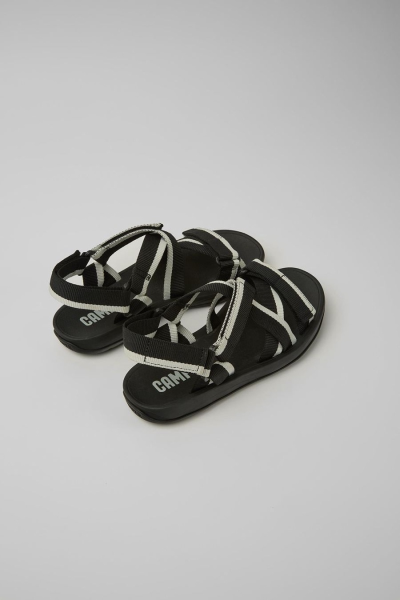 Sandalias Camper Match Recycled Pet Hombre Negras | KZTEI-7824