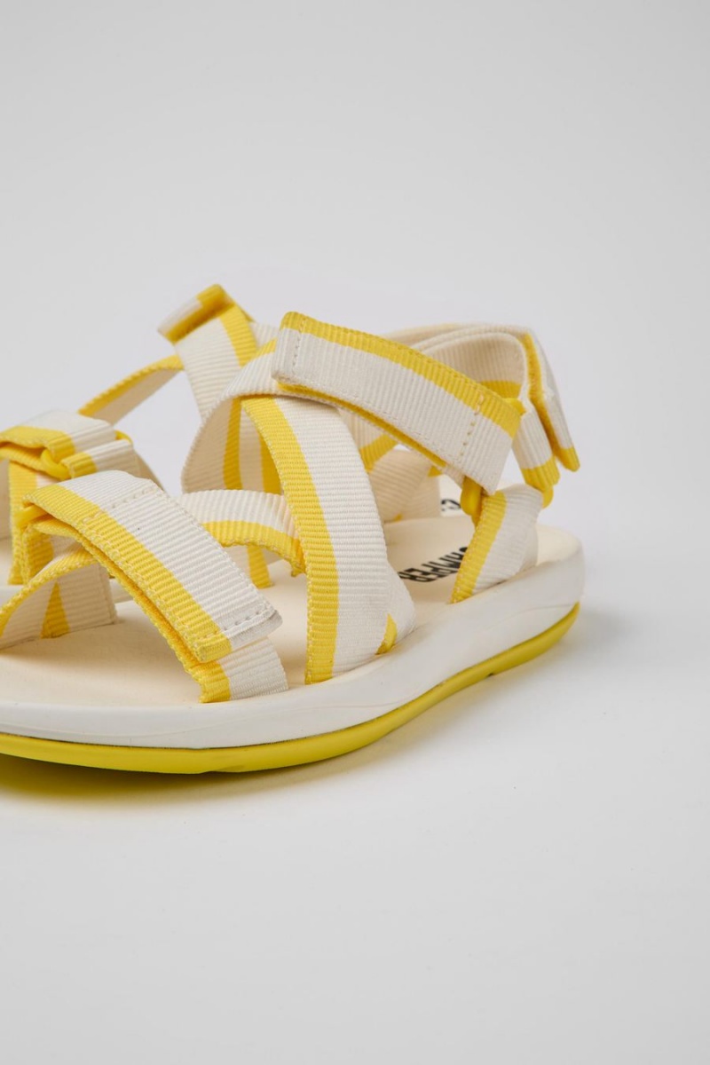 Sandalias Camper Match Recycled Pet Mujer Amarillo | KLWMP-2610