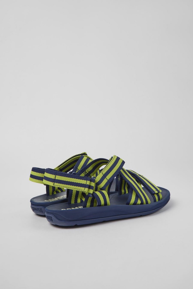 Sandalias Camper Match Textil Hombre Azules | IHYAF-5471